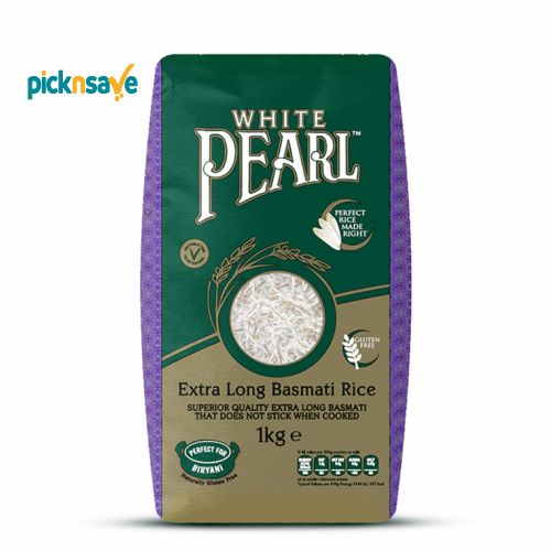 White Pearl Extra Long Basmati Rice 1kg