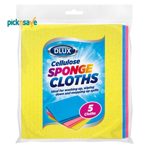 Dlux Cellulose Cloths 5pk