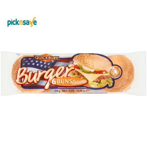 Quickbury Sesame Seeds Burger Buns 6pc