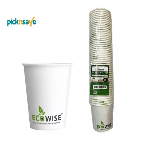 Ecowise 200ml Plain Coffee Cups 25 pcs